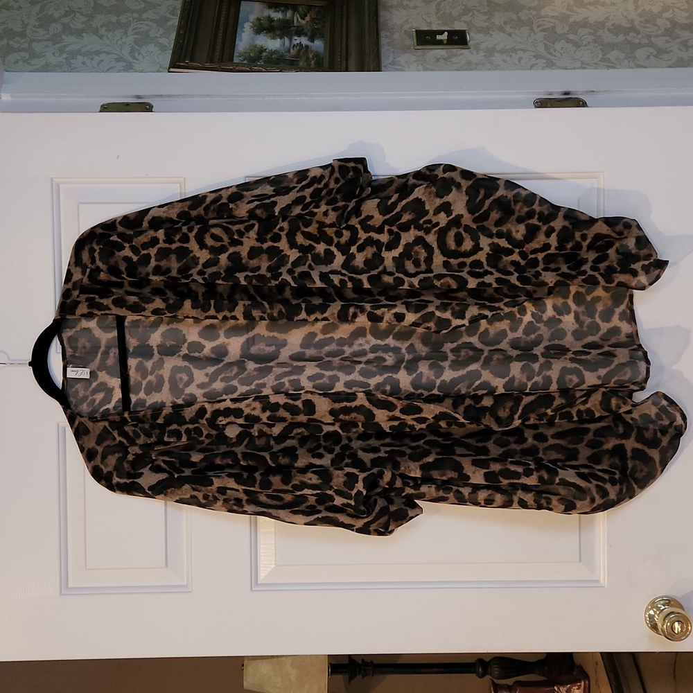 Cheetah  print sheer jacket  one size
